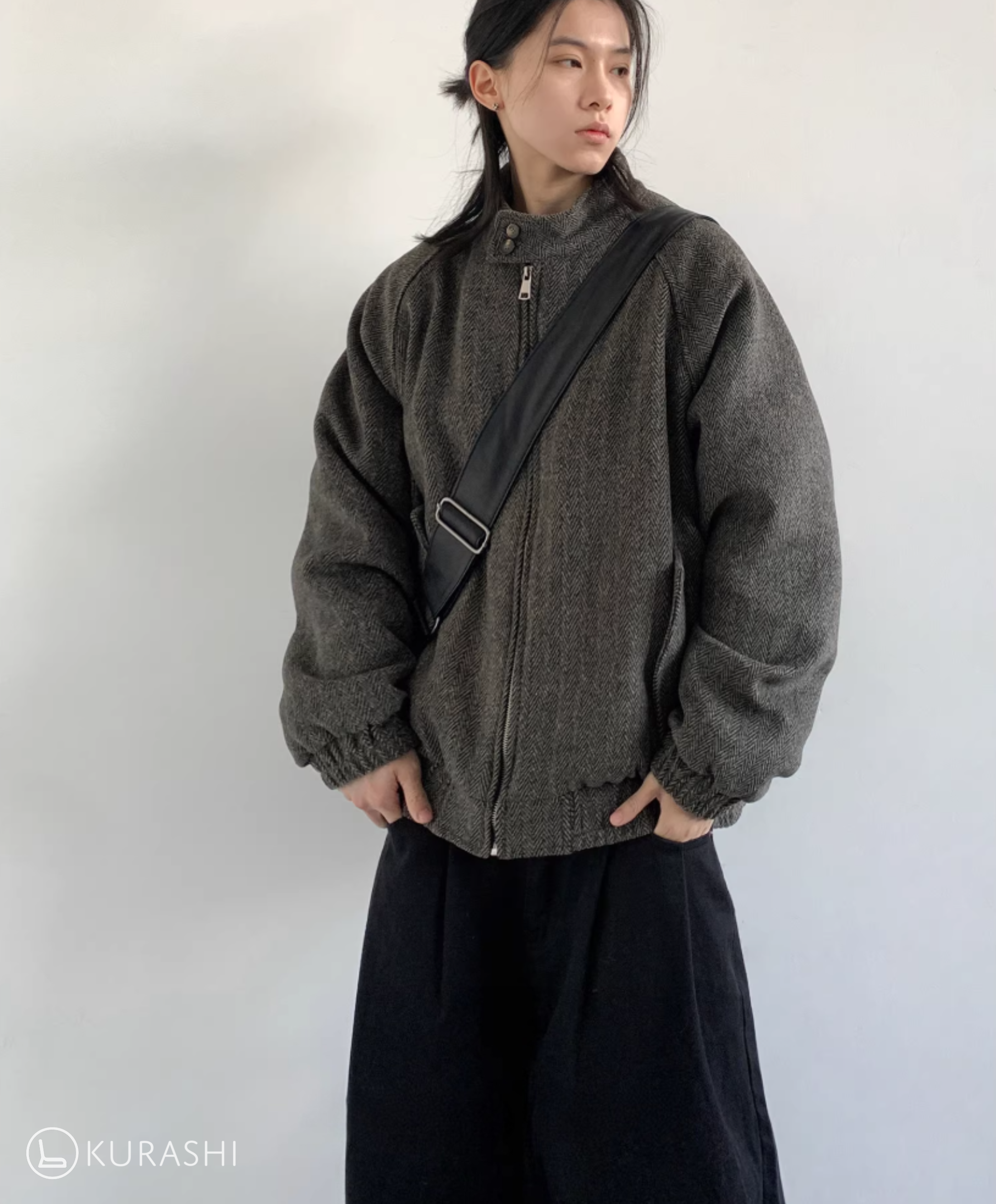 Renji Textured Zip-Up Jacket – Kurashi Living