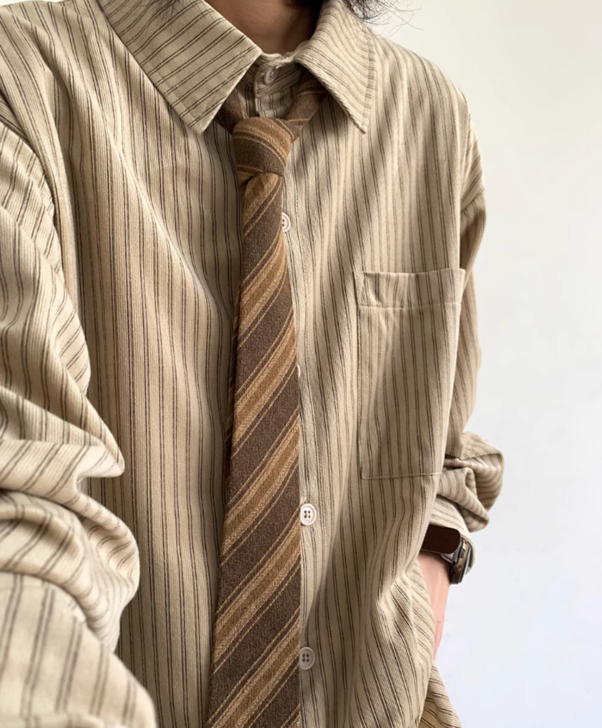 Hikaru Striped Corduroy Shirt
