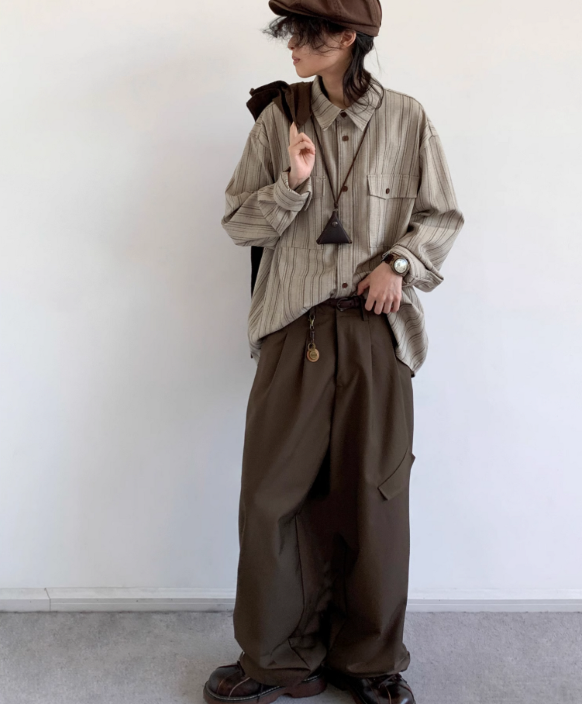 Kuroji Striped Utility Shirt
