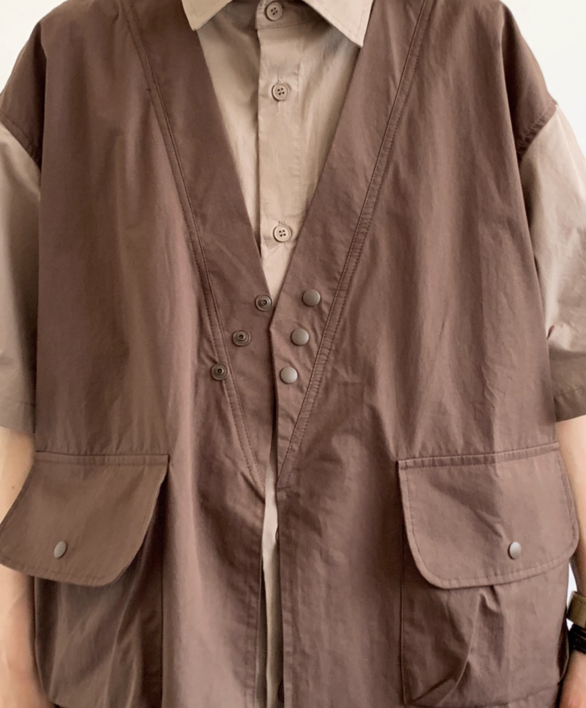 Kōzen Layered Short-Sleeve Shirt