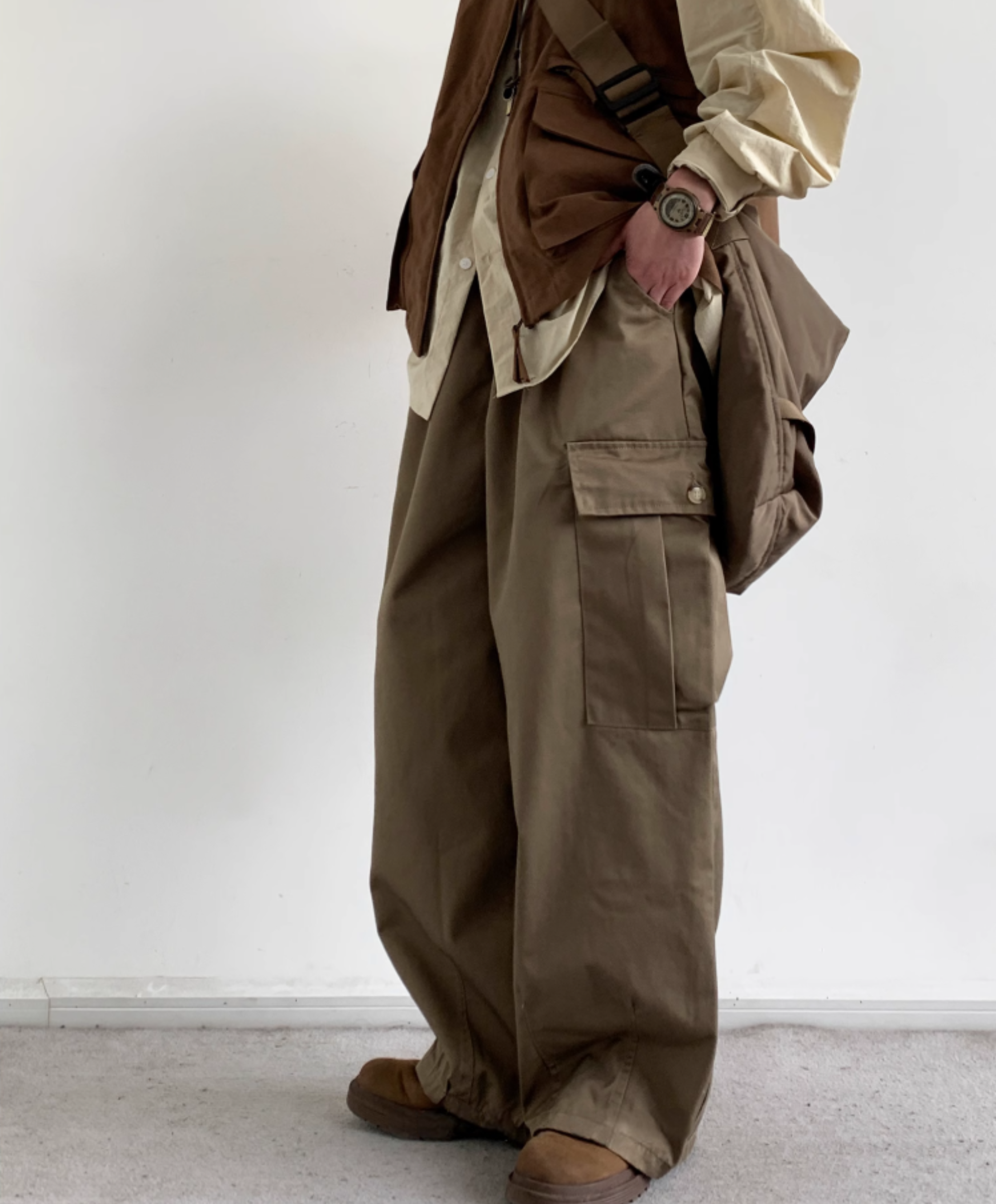 Jikaze Wide-Leg Utility Trousers – Kurashi Living