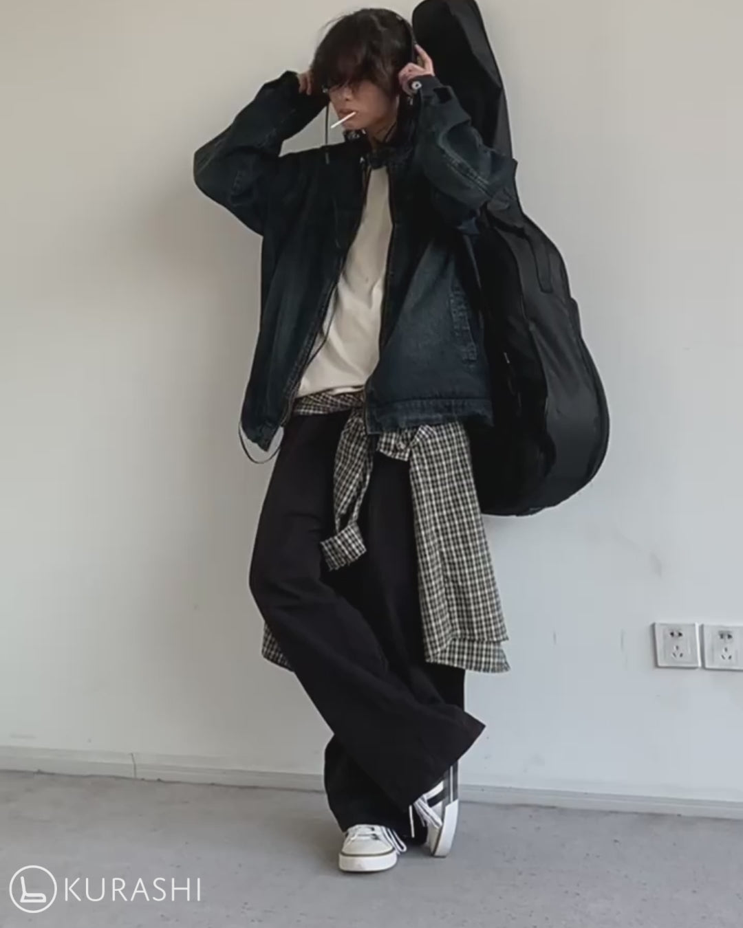 Kurashi Washed Denim Work Jacket