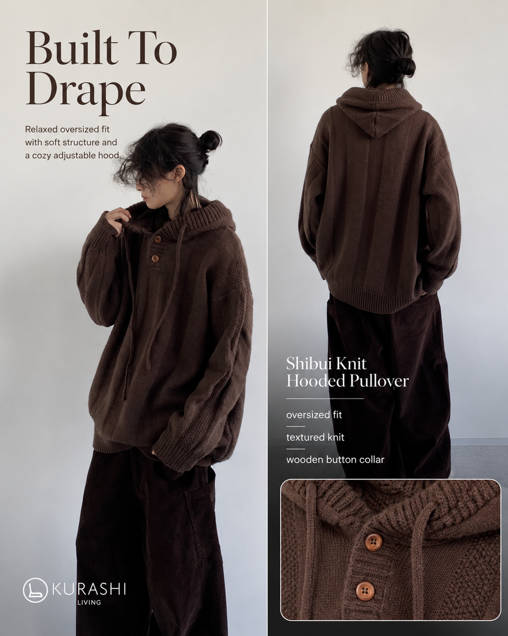 Shibui Knit Hooded Pullover