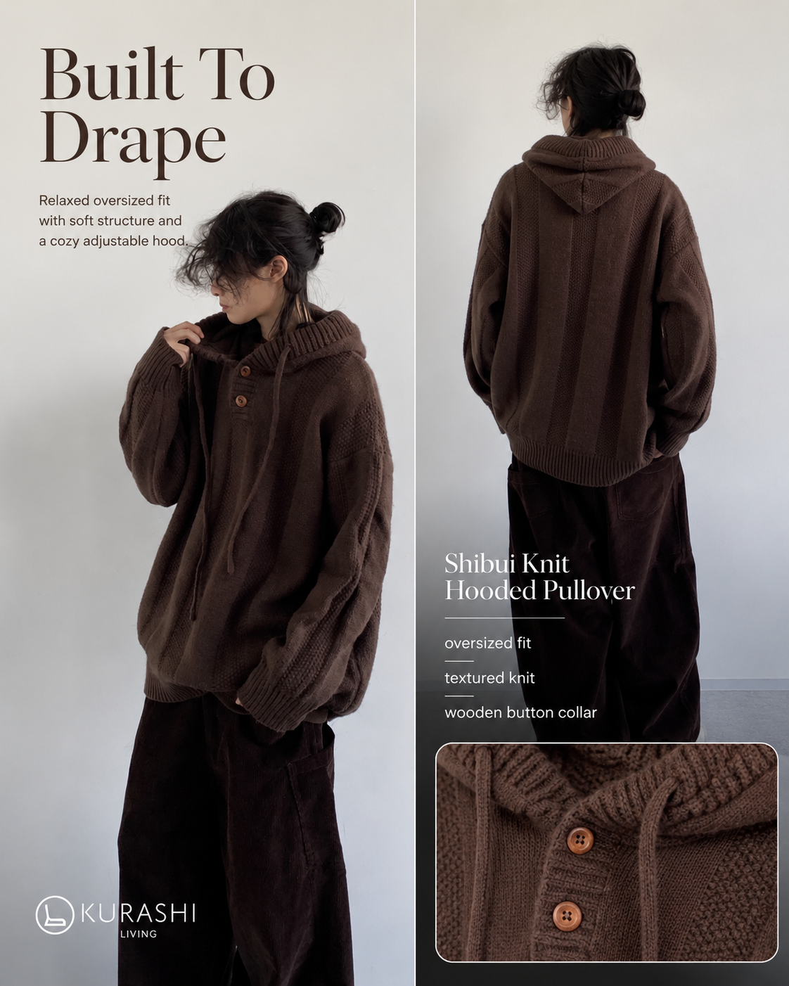 Shibui Knit Hooded Pullover