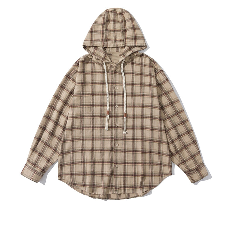 Amano Kapuzenpullover mit Vintage-Karomuster