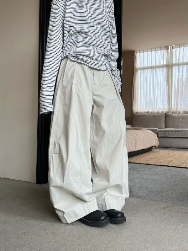 Sora Curved-Leg Cotton Trousers