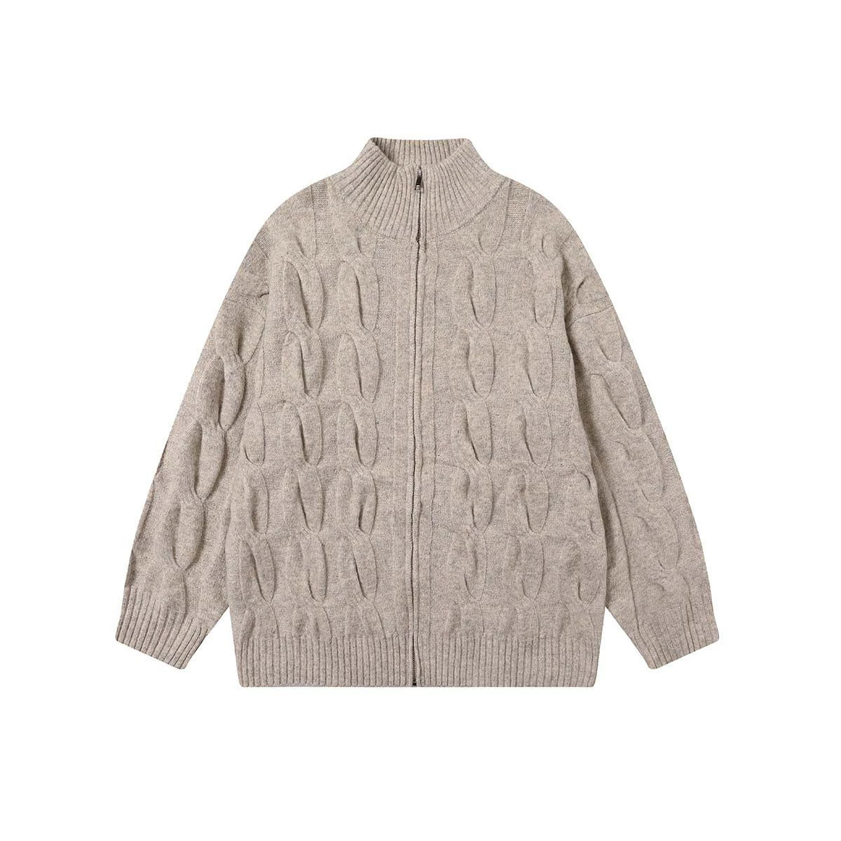Hokuto Textured Knit Zip Cardigan