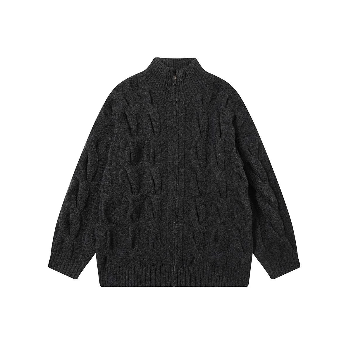 Hokuto Textured Knit Zip Cardigan