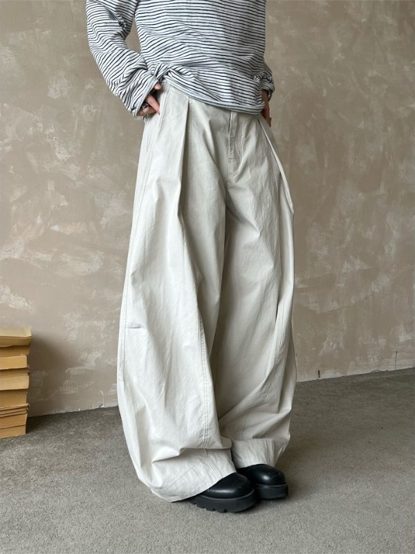 Sora Curved-Leg Cotton Trousers