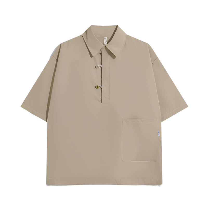 Shōen Fan-Placket Short Sleeve Shirt