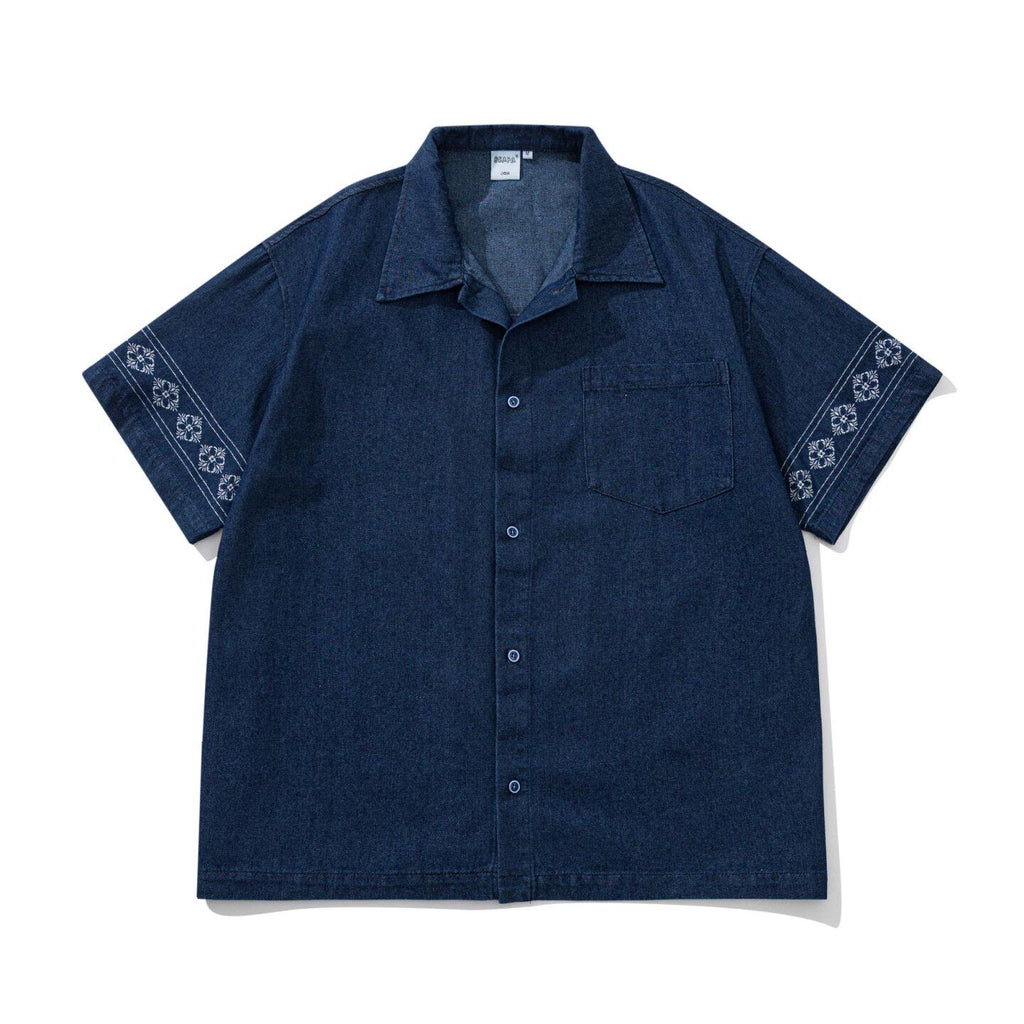 Aomi Embroidered Denim Resort Shirt