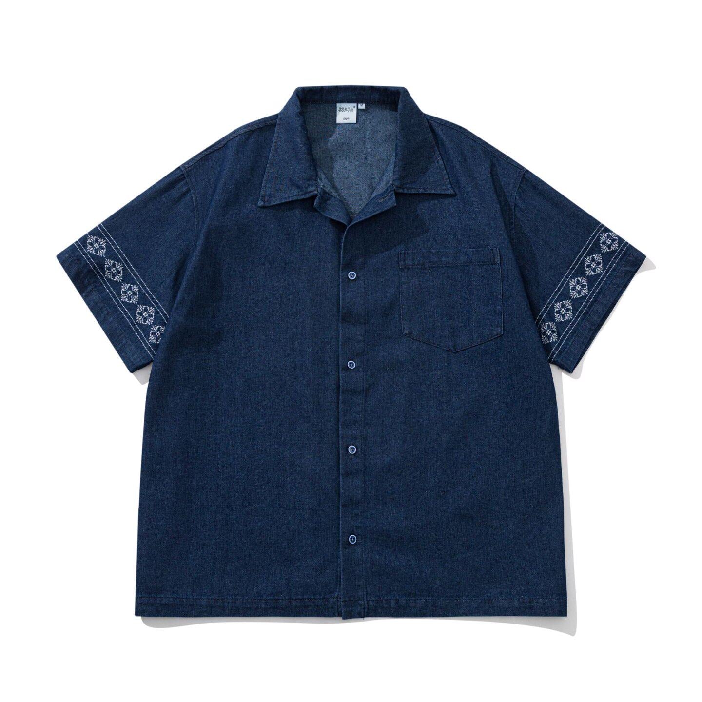 Aomi Embroidered Denim Resort Shirt