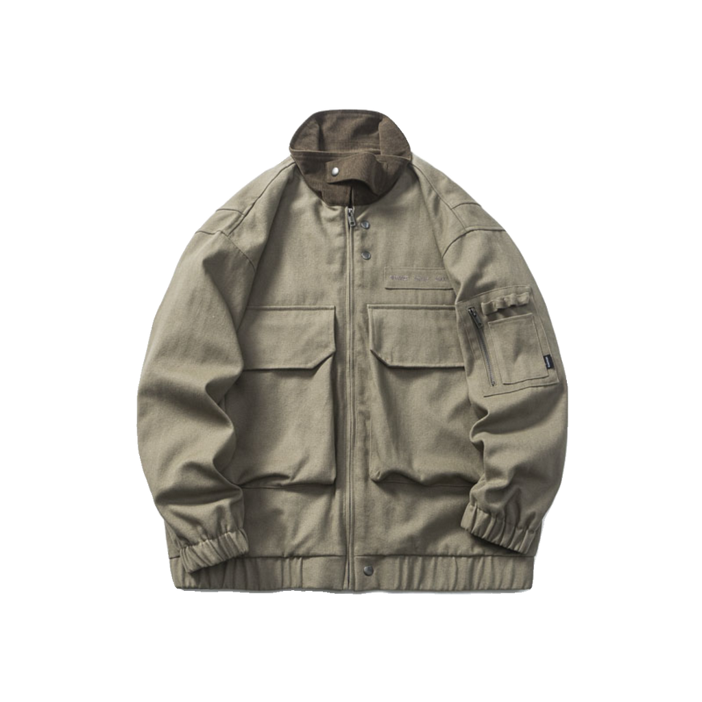 Patchwork Utility Work Jacket