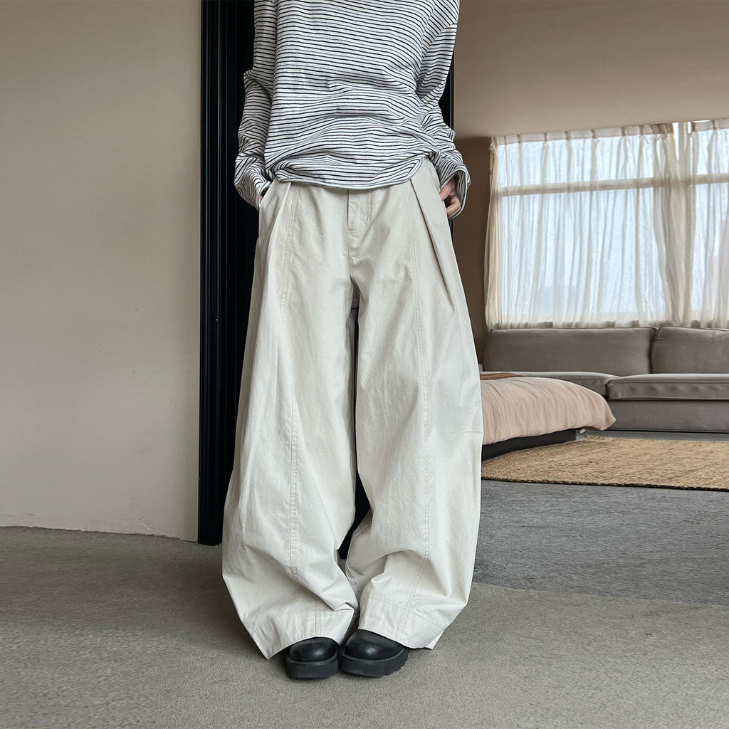 Sora Curved-Leg Cotton Trousers