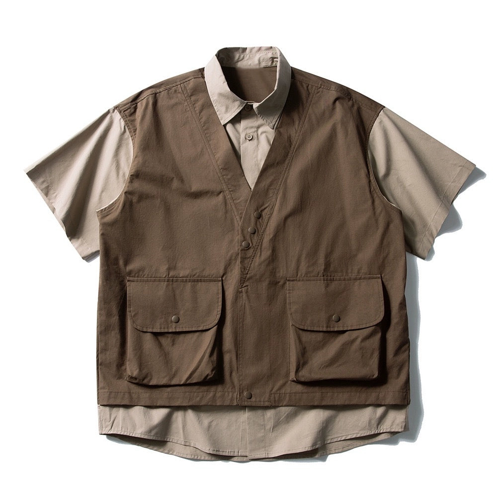 Kōzen Layered Short-Sleeve Shirt