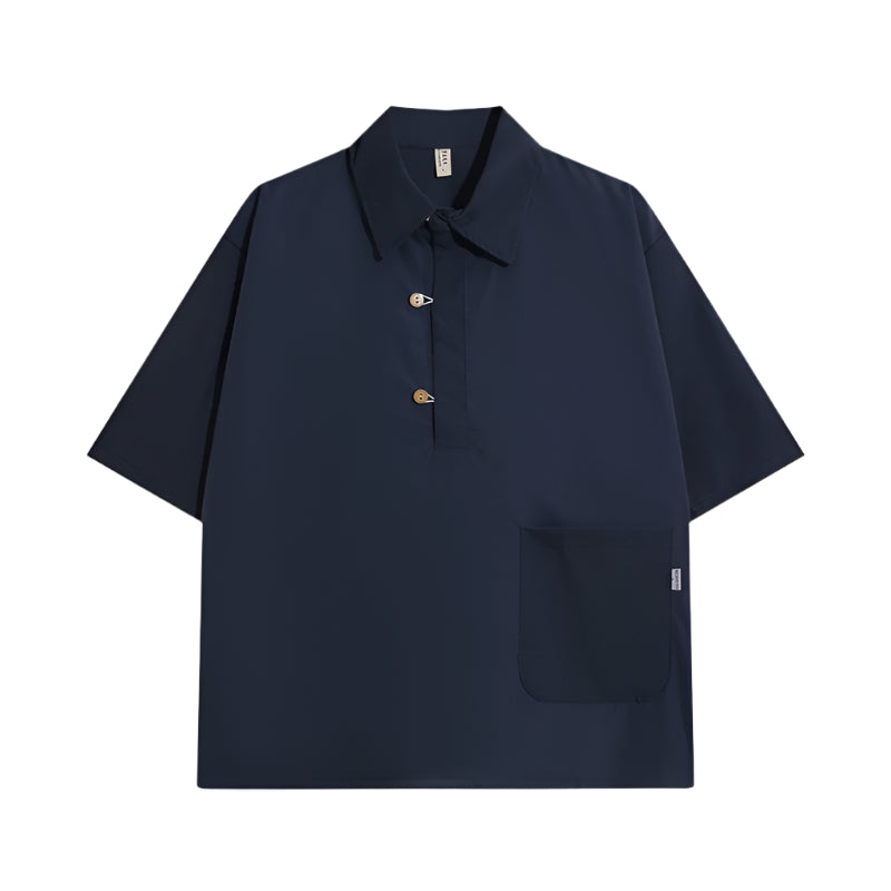 Shōen Fan-Placket Short Sleeve Shirt