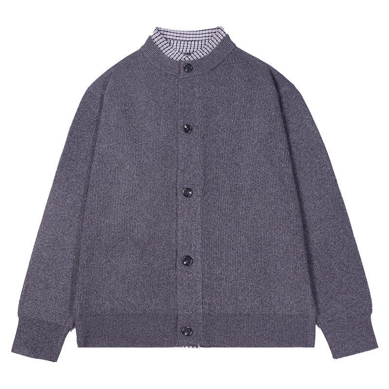 Rei Layered Check Knit Cardigan