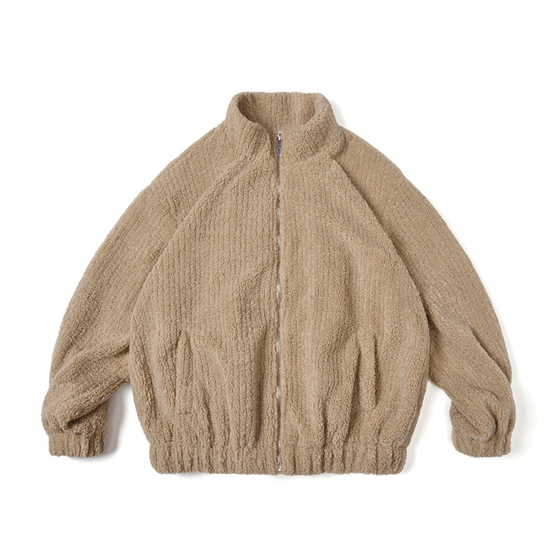 Fleece-Lined Vintage Zip Jacket