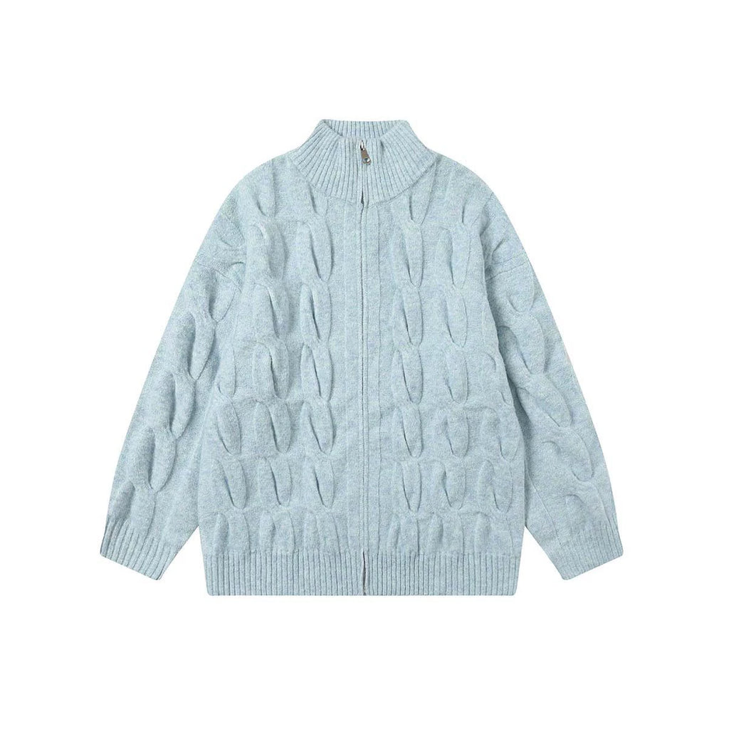 Hokuto Textured Knit Zip Cardigan