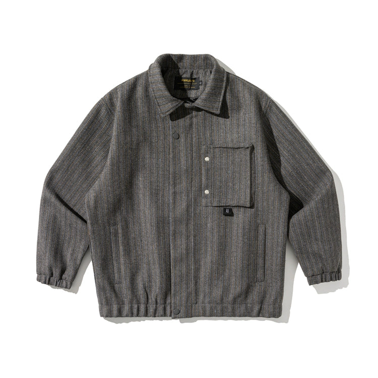 Retro Textured Workwear Jacket