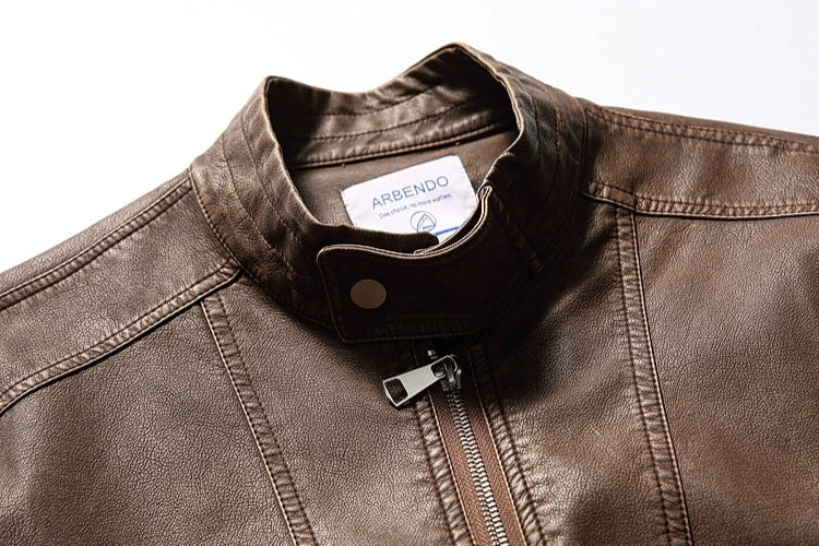 Shinrin Faux Leather Bomber Jacket