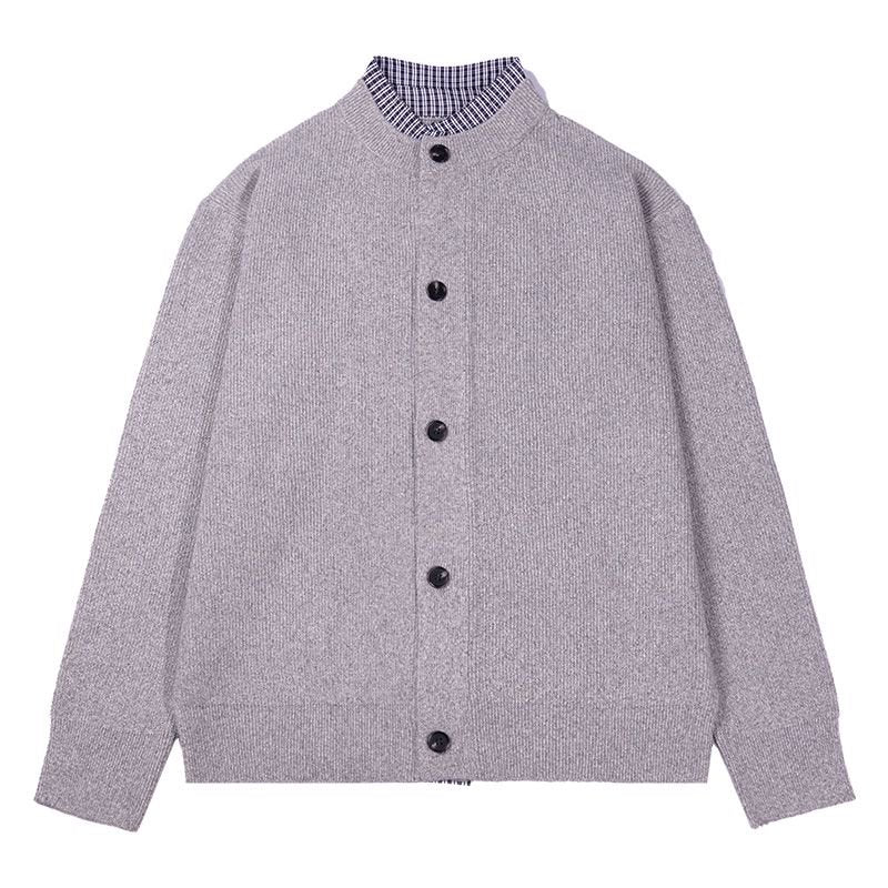 Rei Layered Check Knit Cardigan