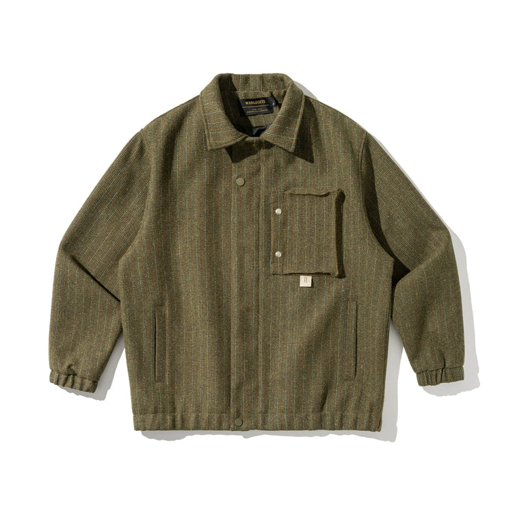 Retro Textured Workwear Jacket