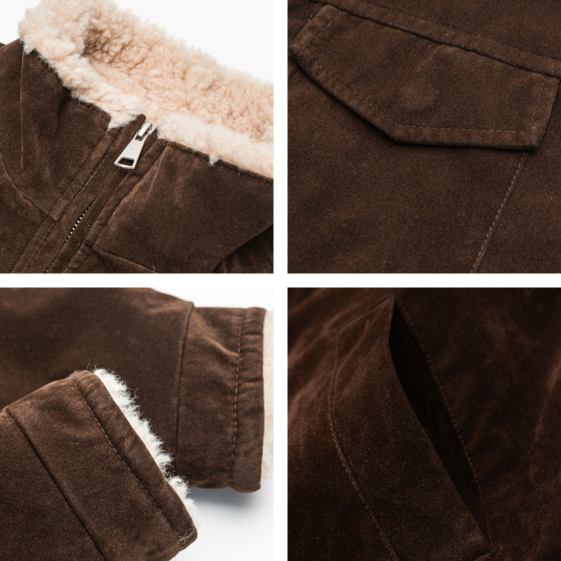 Arata Corduroy Fleece Collar Jacket