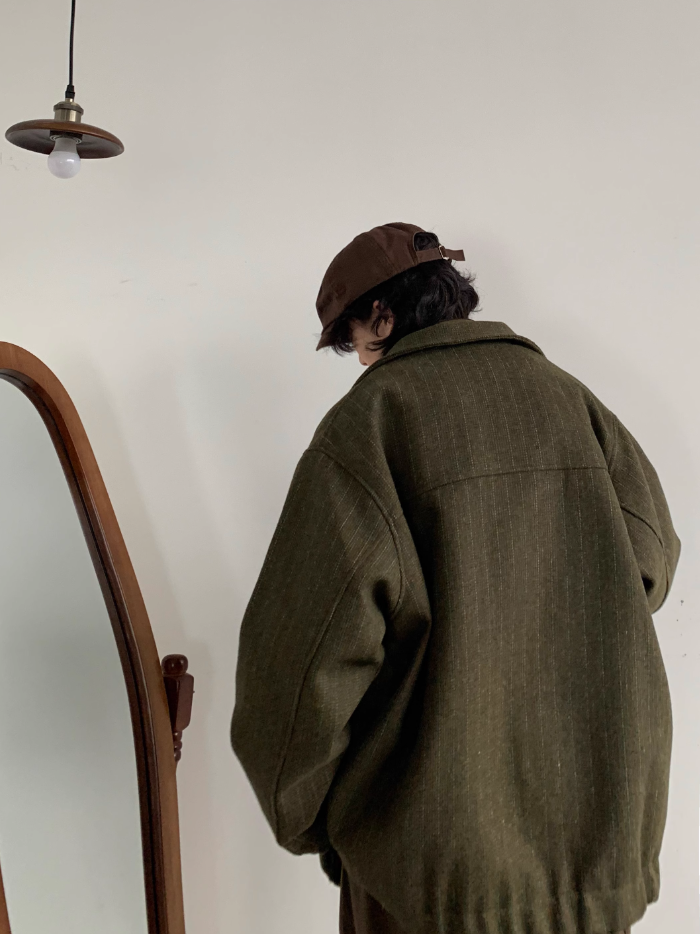 Retro Textured Workwear Jacket