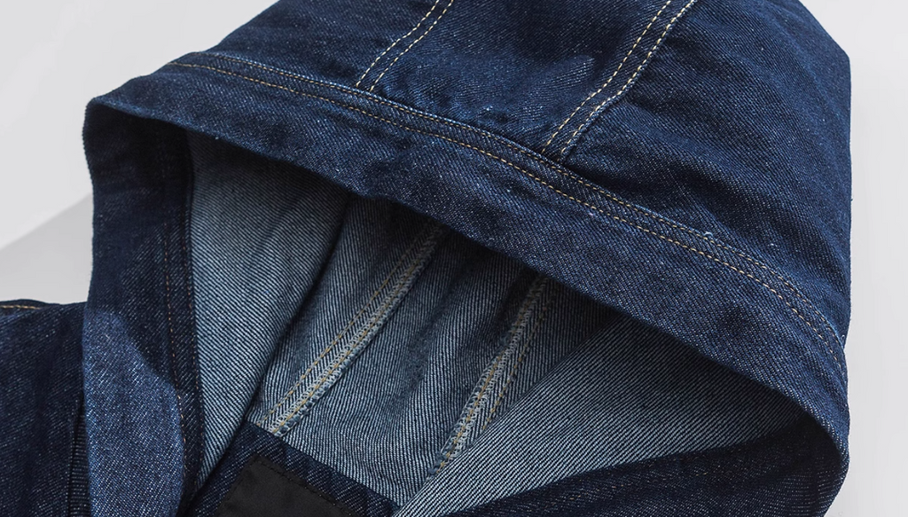 Denim Toggle Hooded Jacket