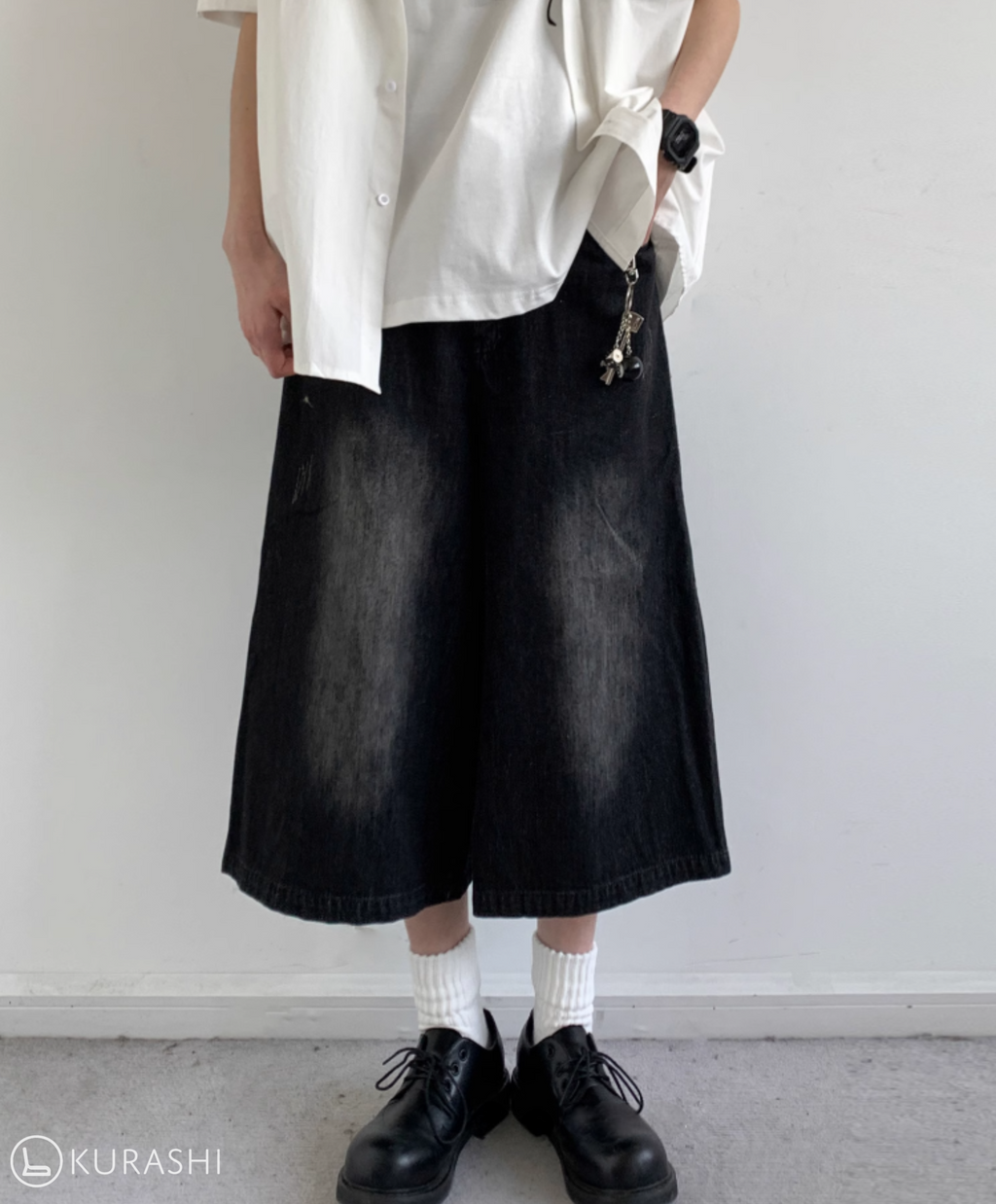 Kokuto Washed Wide Denim Shorts