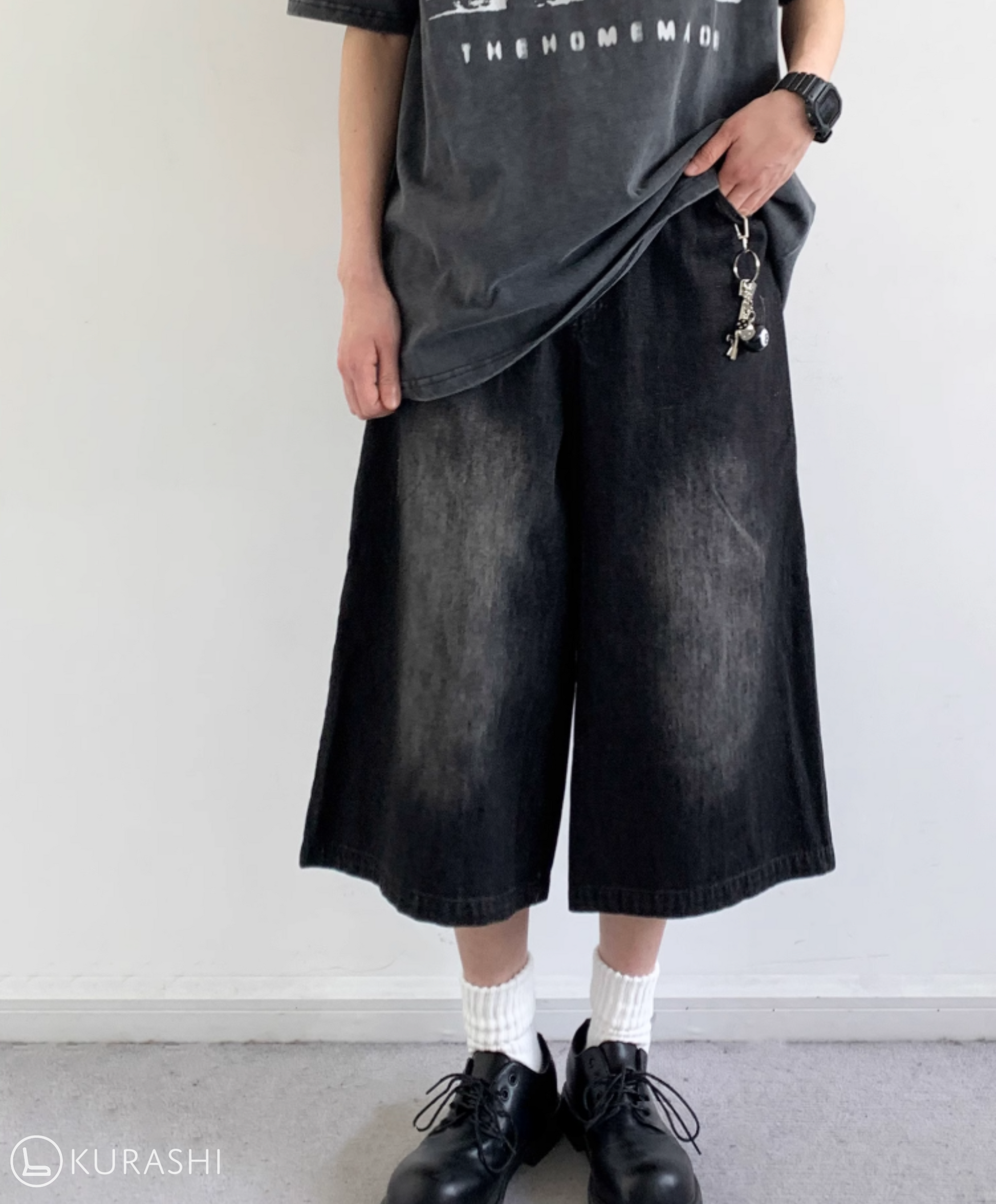 Kokuto Washed Wide Denim Shorts