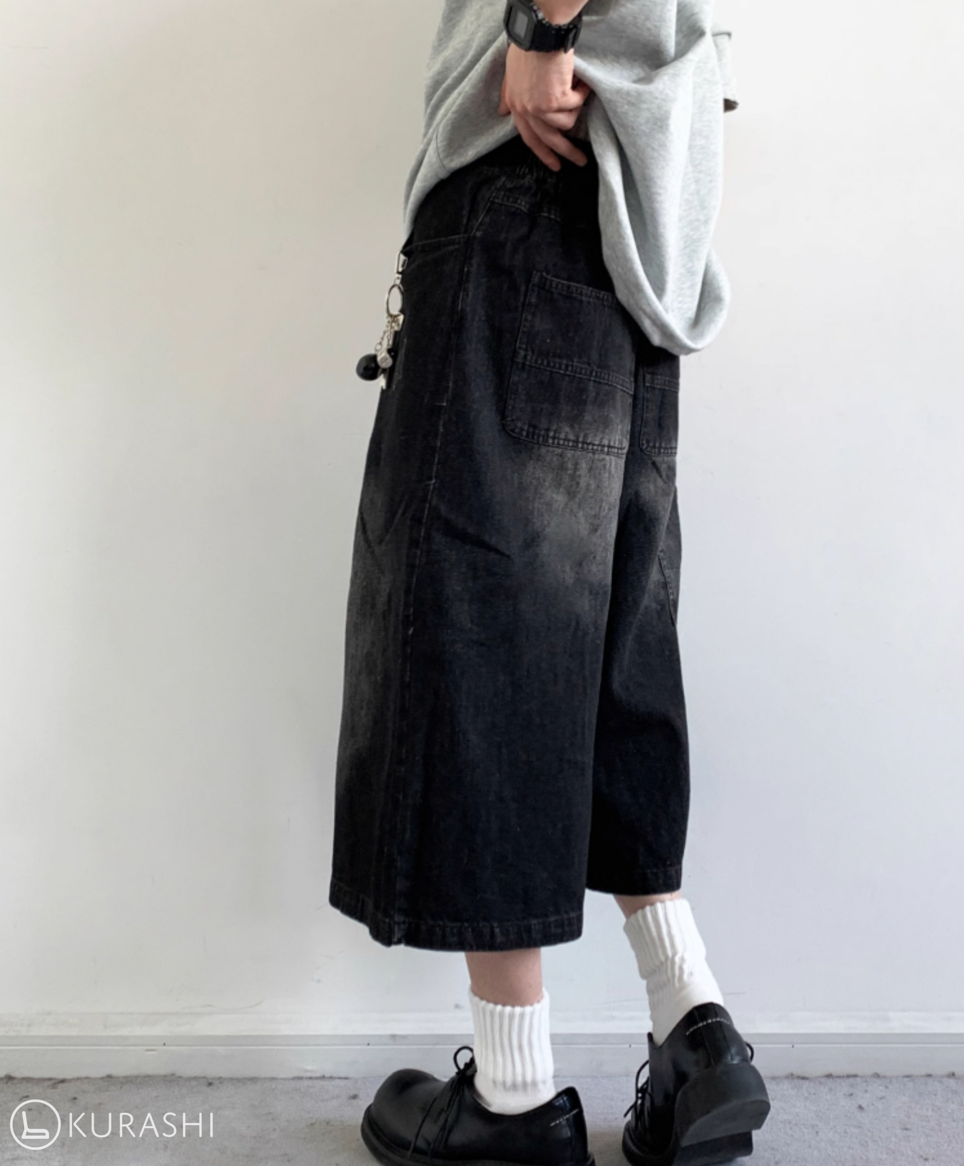Kokuto Washed Wide Denim Shorts