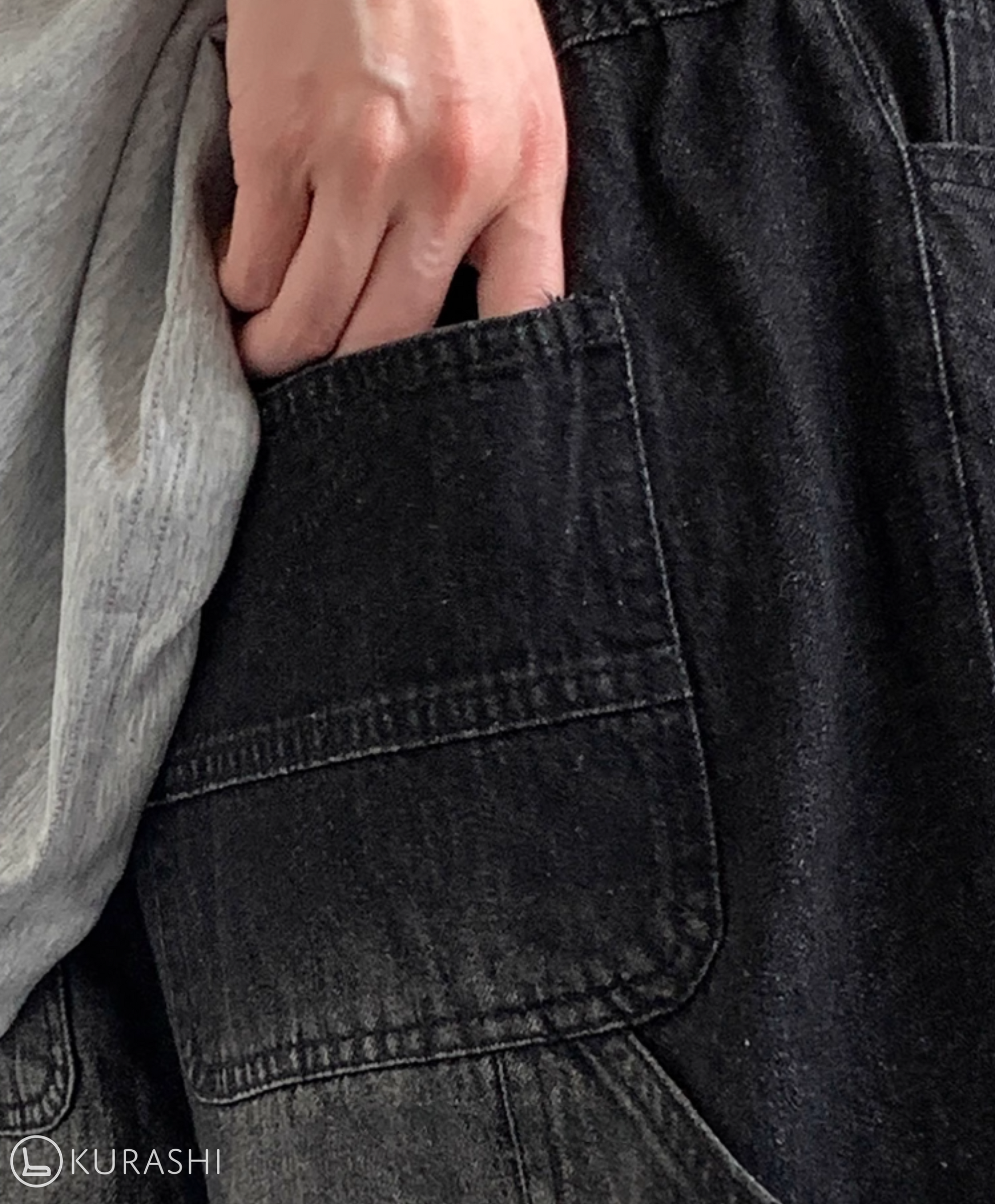Kokuto Washed Wide Denim Shorts
