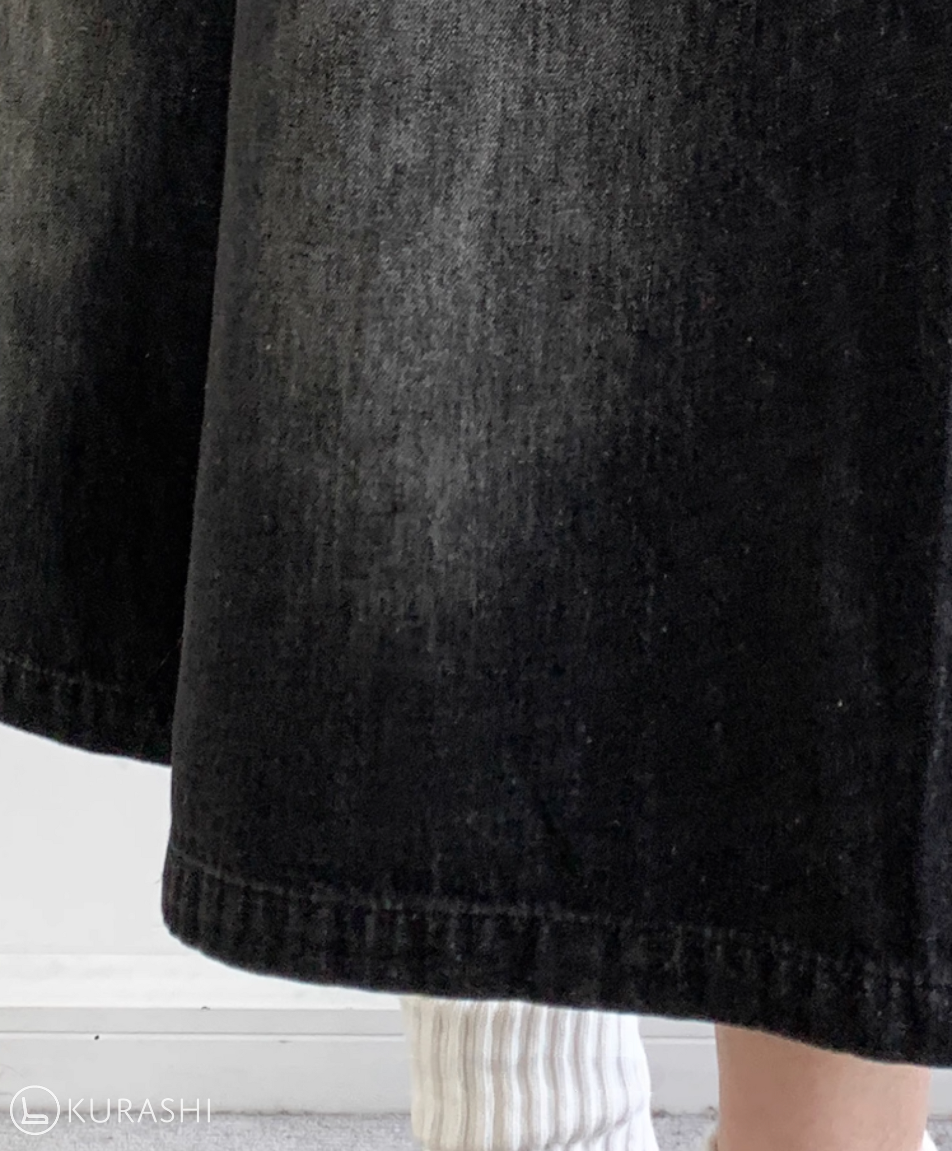 Kokuto Washed Wide Denim Shorts