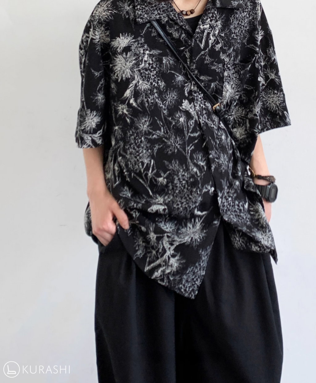 Kurohana Crushed Floral Shirt