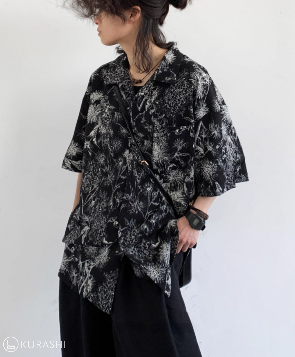 Kurohana Crushed Floral Shirt