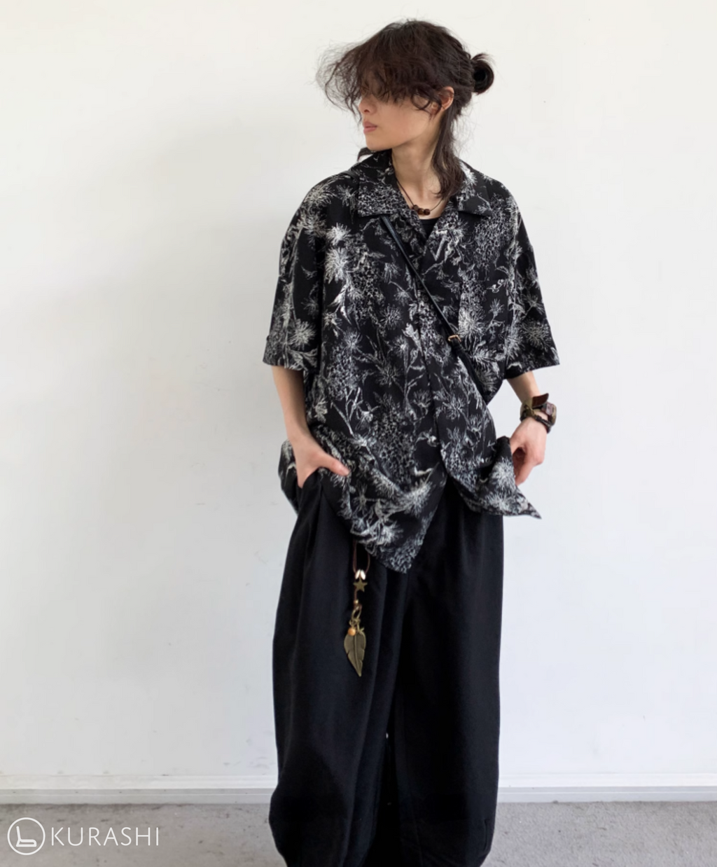 Kurohana Crushed Floral Shirt