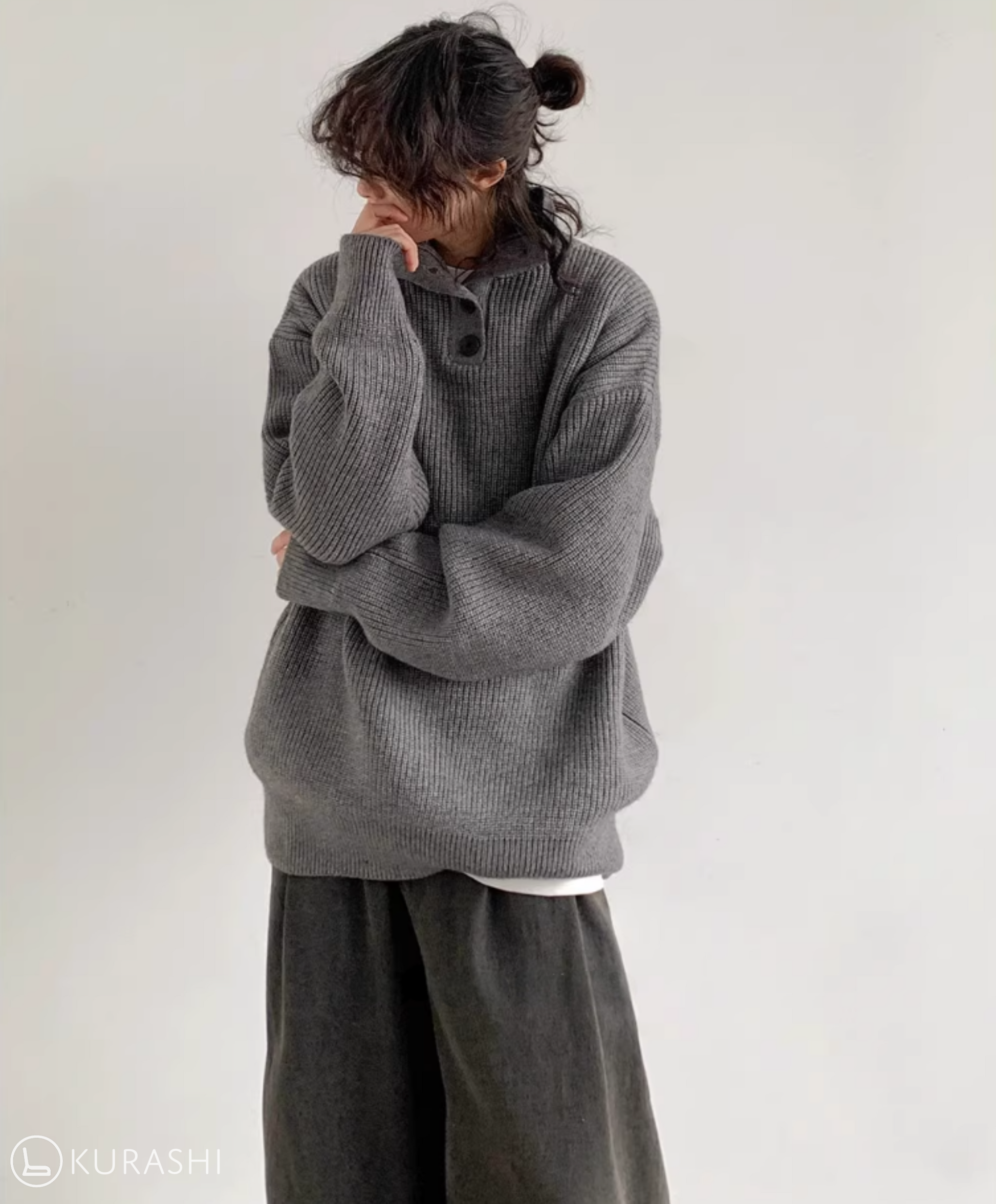 Yamaji Half-Zip Knit Pullover