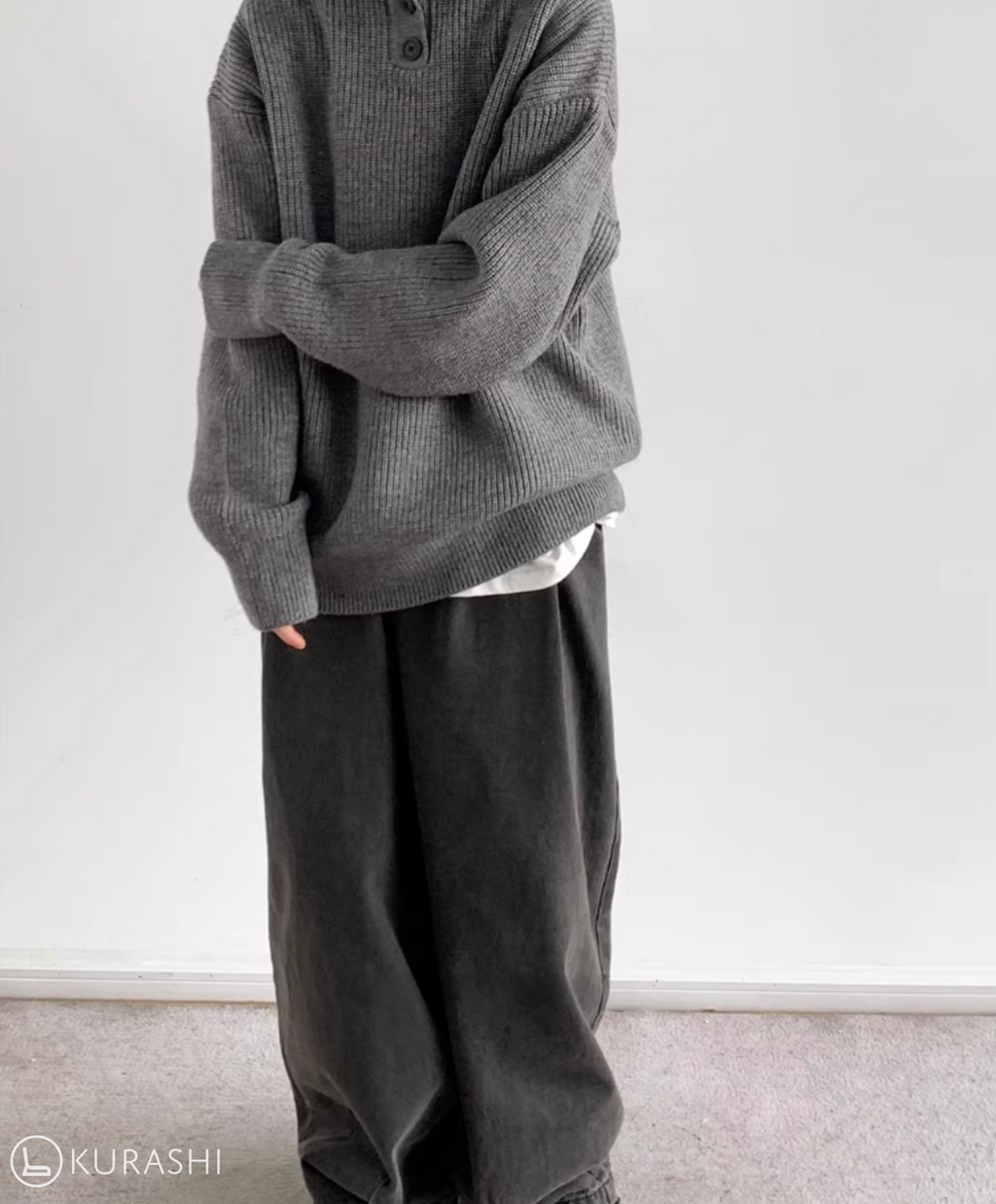 Yamaji Half-Zip Knit Pullover