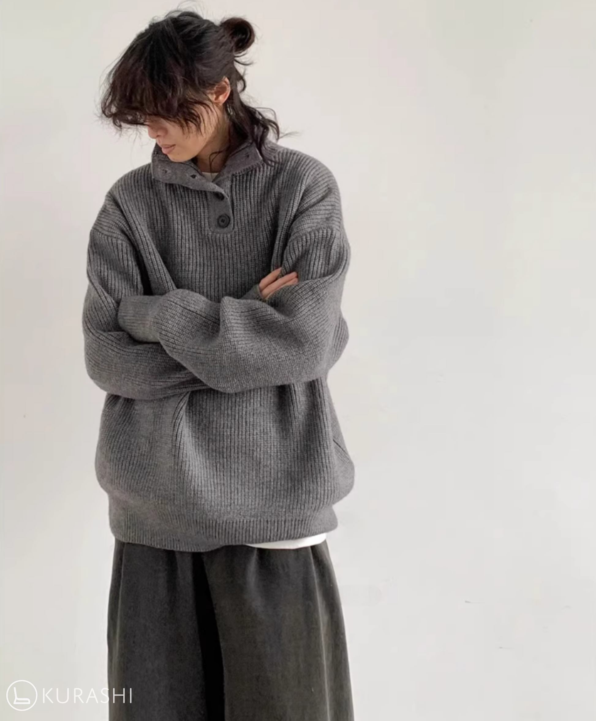 Yamaji Half-Zip Knit Pullover