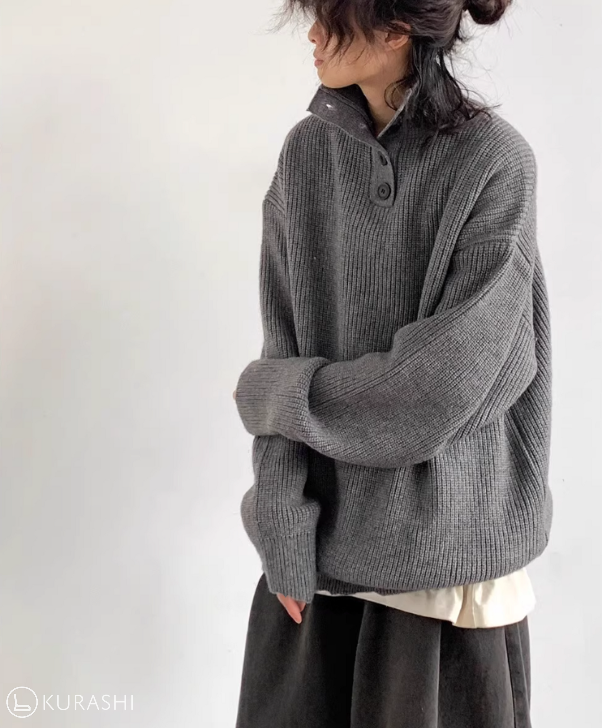 Yamaji Half-Zip Knit Pullover