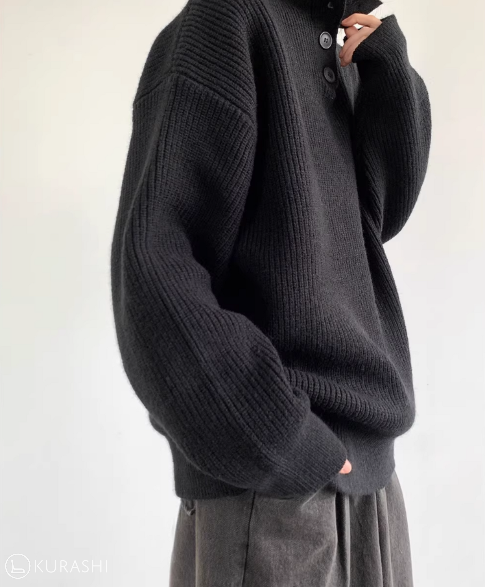 Yamaji Half-Zip Knit Pullover