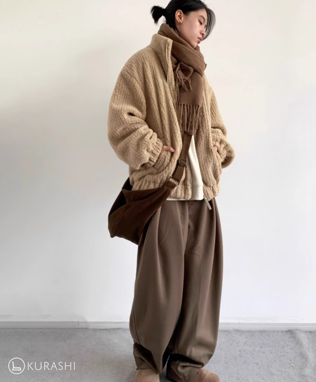 Fleece-Lined Vintage Zip Jacket