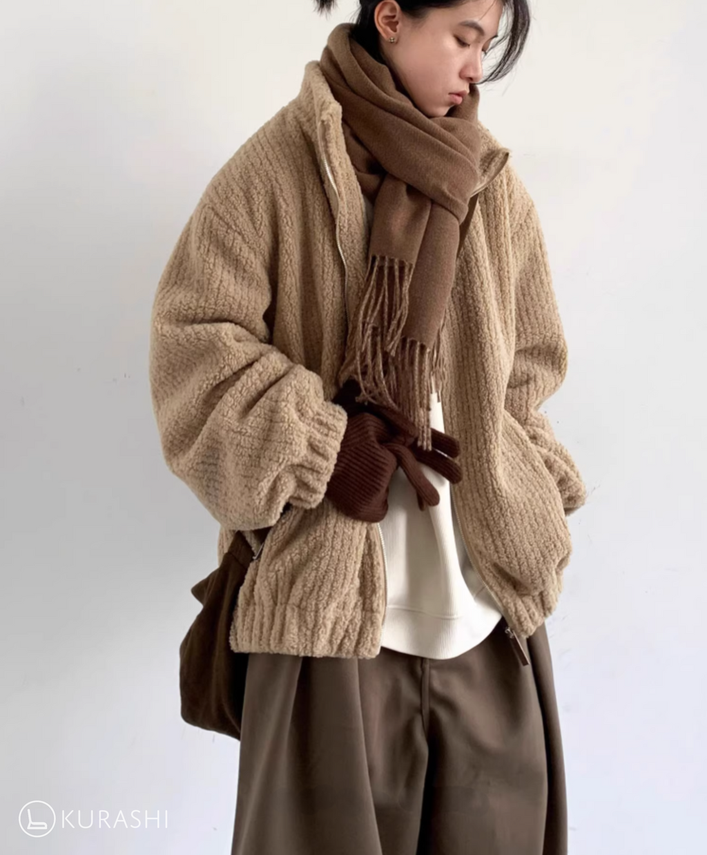 Fleece-Lined Vintage Zip Jacket
