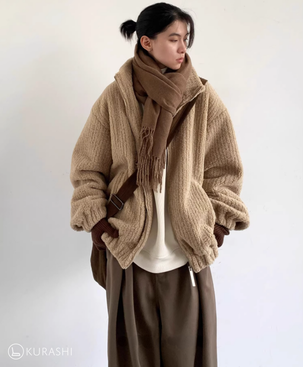 Fleece-Lined Vintage Zip Jacket