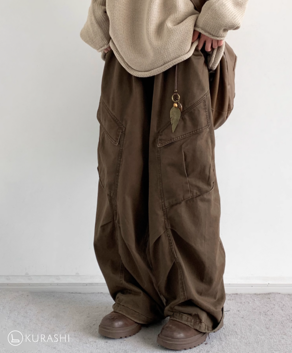 Aviator Wide-Leg Cargo Pants