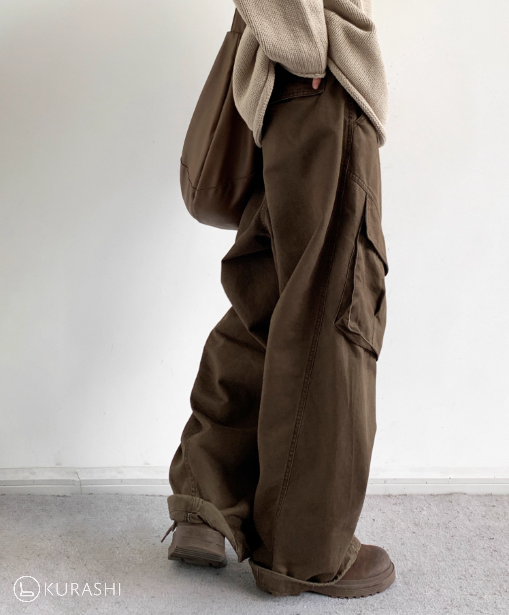 Aviator Wide-Leg Cargo Pants