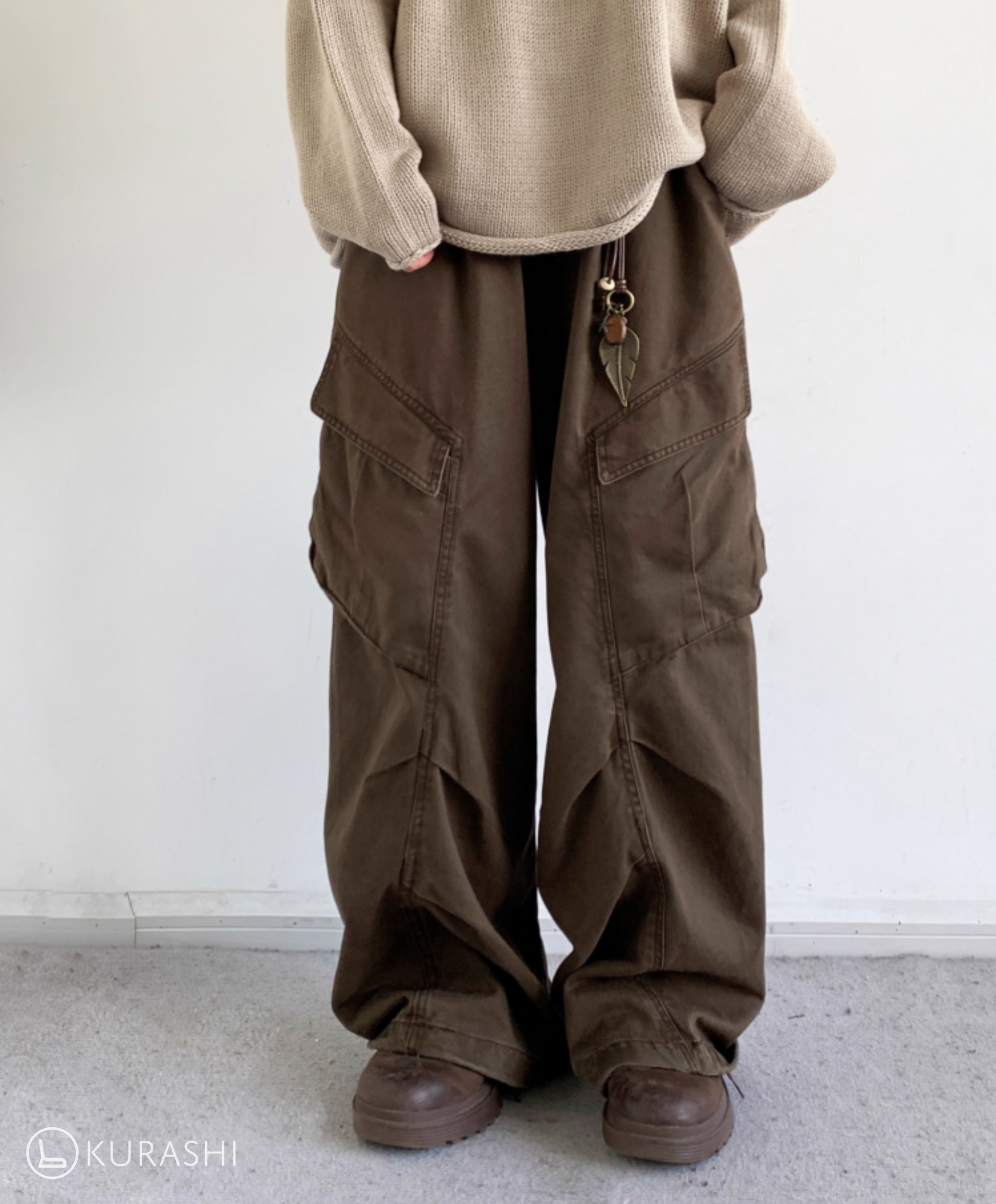 Aviator Wide-Leg Cargo Pants