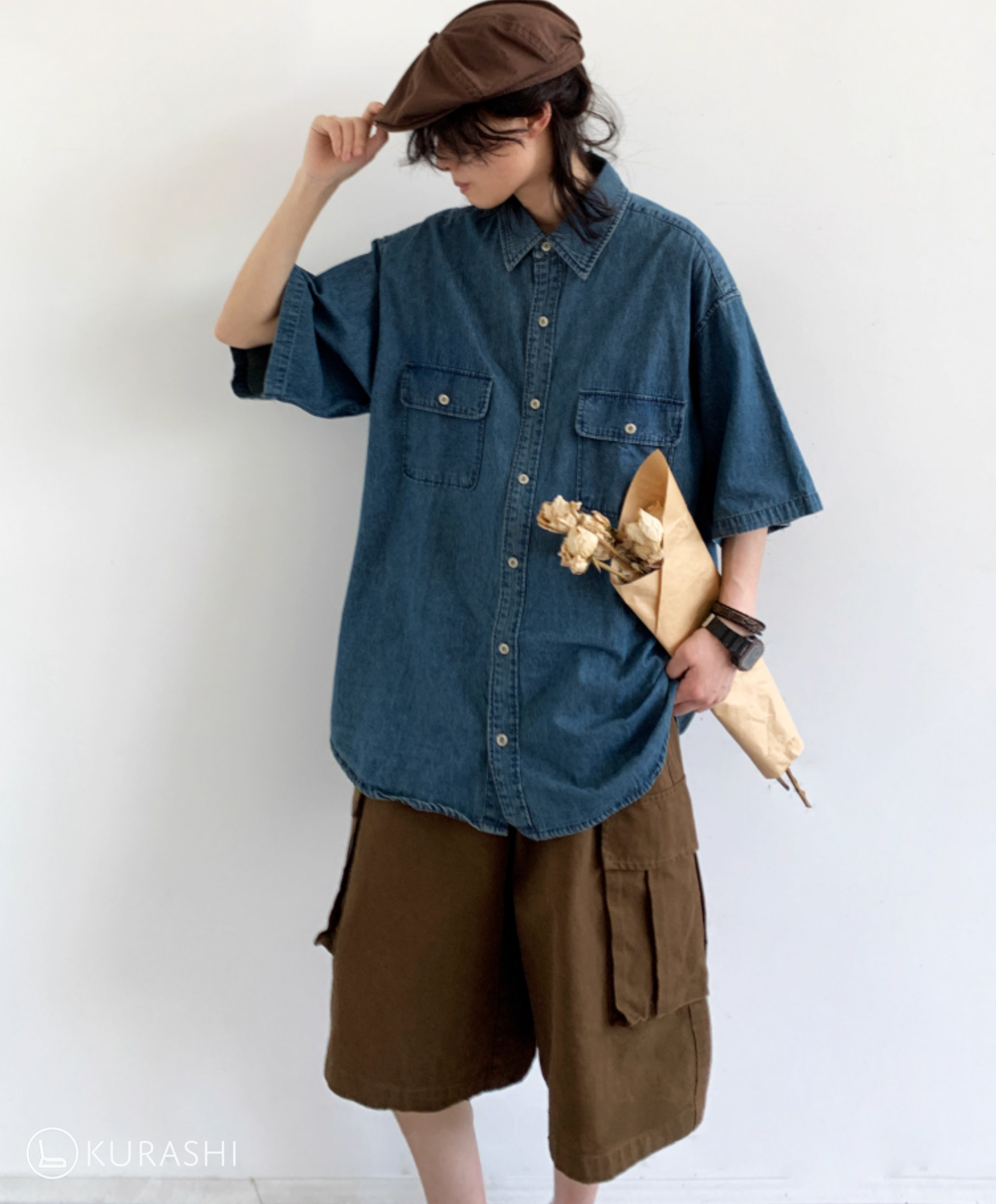Soramame Boxy Denim Shirt